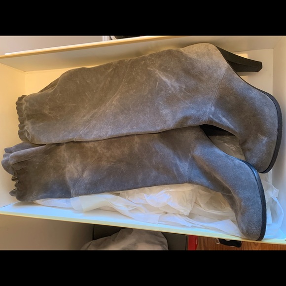 Michael Kors Grey Olivia Boot Size 7.5 - Picture 2 of 4